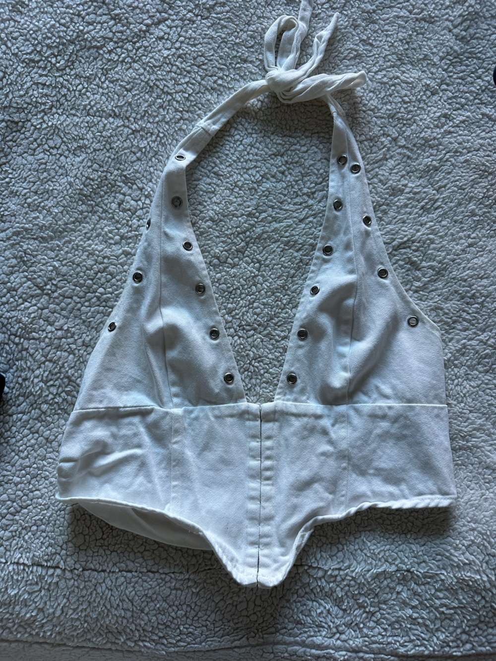 White SHEIN corset top